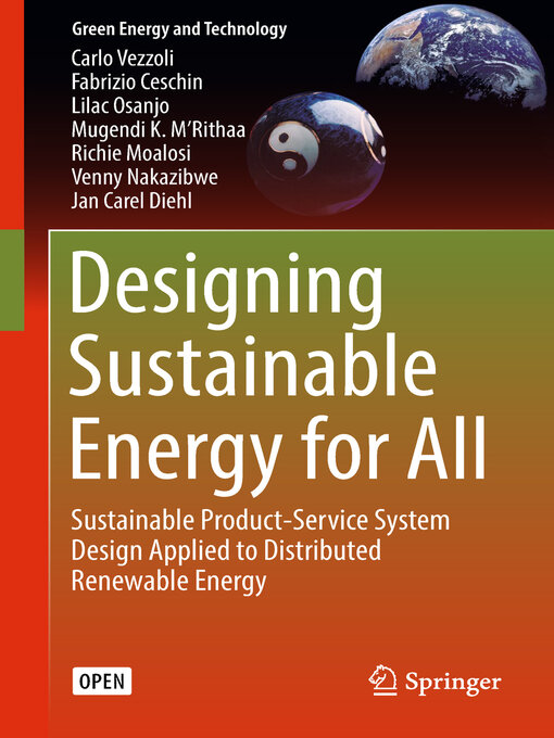 Title details for Designing Sustainable Energy for All by Carlo Vezzoli - Available